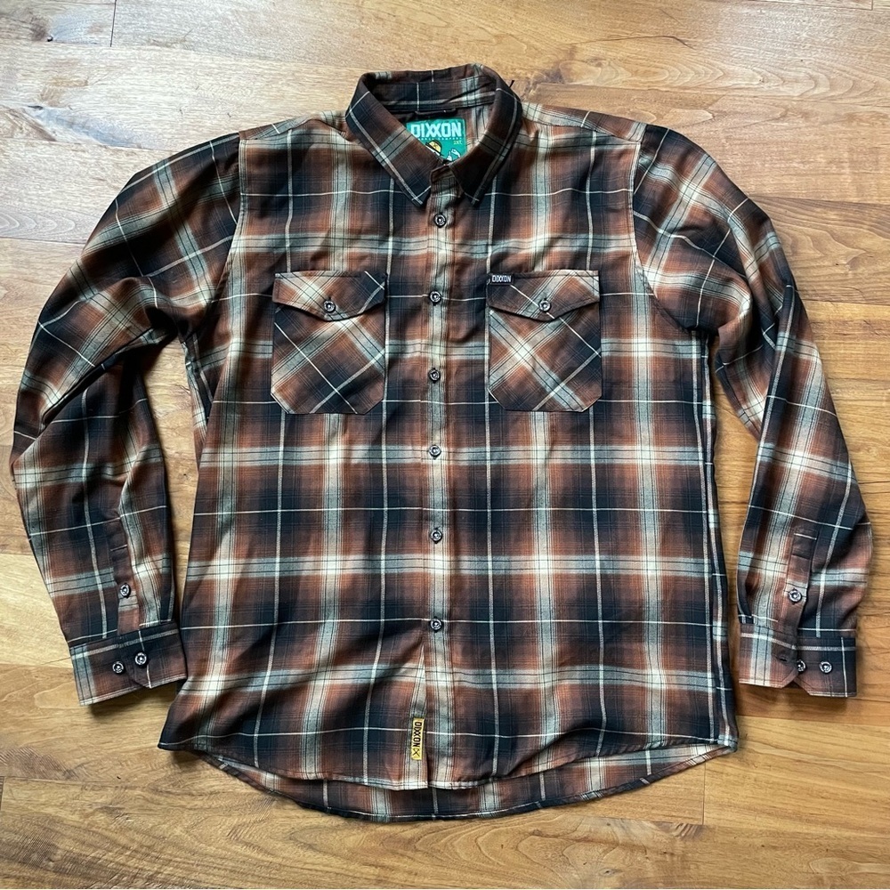 DIXXON Men's Plaid Shirt in Brown and Black The Irish Goodbye Flannel 2XT